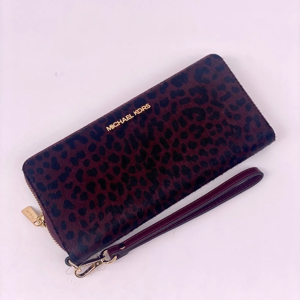 Michael Kors Leopard Print Large Continental Wallet